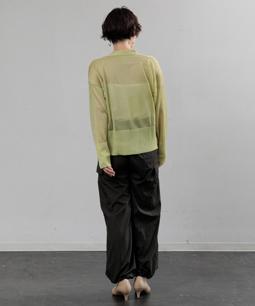 AMERICAN RAG CIE（アメリカンラグシー）の「【ARC】ZIP Vネックカーディガン（カーディガン/ボレロ・レディース・ブラック/イエロー・FREE）」の17枚目の写真