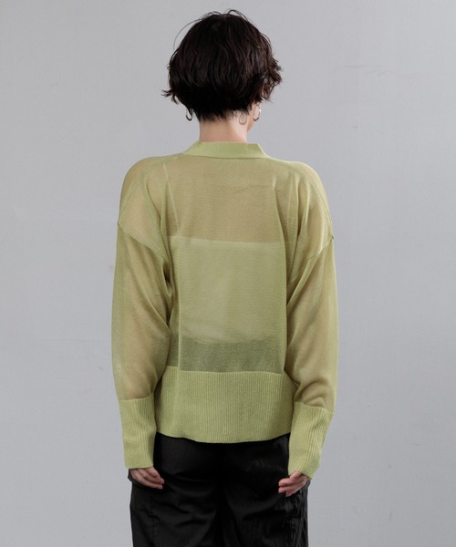 AMERICAN RAG CIE（アメリカンラグシー）の「【ARC】ZIP Vネックカーディガン（カーディガン/ボレロ・レディース・ブラック/イエロー・FREE）」の20枚目の写真