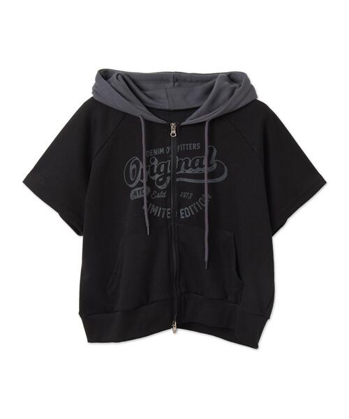 初売り セール】半袖ダブルZIPコンパクトパーカー（パーカー）｜WOND ジャケット・アウター