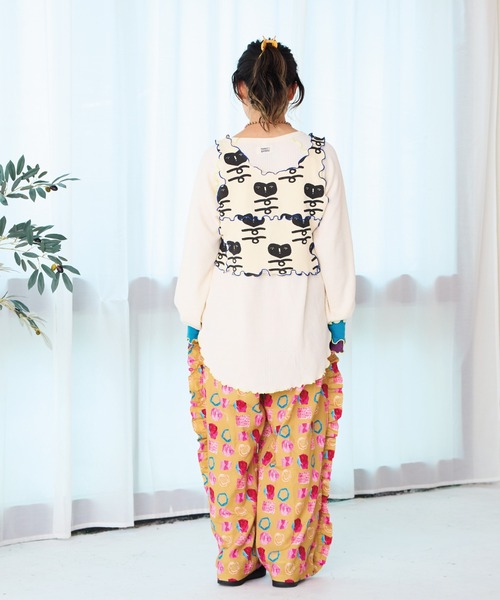 HOGAN RANCH WEAR（ホーガンランチウエア）の「ワッフルメローリブカットソー/おとな（Tシャツ/カットソー・レディース・オレンジ/ブラック/オフホワイト・160cm）」の13枚目の写真