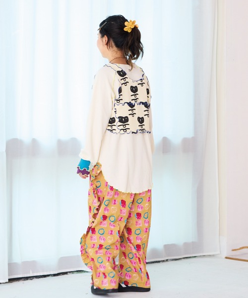 HOGAN RANCH WEAR（ホーガンランチウエア）の「ワッフルメローリブカットソー/おとな（Tシャツ/カットソー・レディース・オレンジ/ブラック/オフホワイト・160cm）」の12枚目の写真