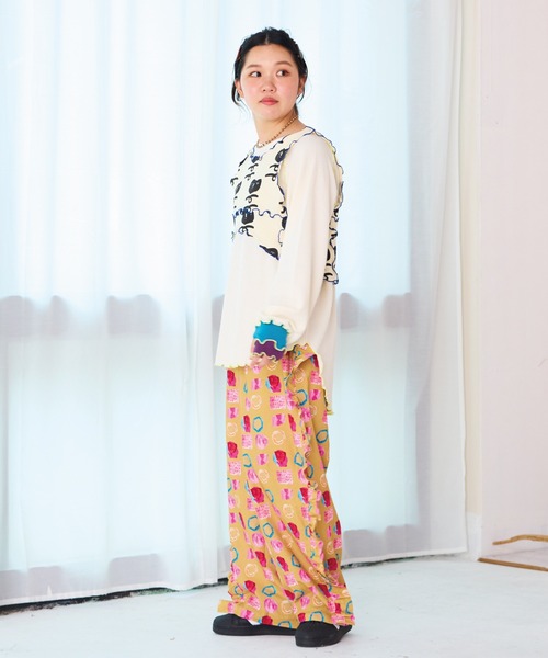 HOGAN RANCH WEAR（ホーガンランチウエア）の「ワッフルメローリブカットソー/おとな（Tシャツ/カットソー・レディース・オレンジ/ブラック/オフホワイト・160cm）」の11枚目の写真