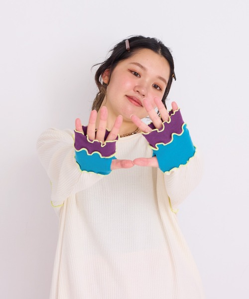 HOGAN RANCH WEAR（ホーガンランチウエア）の「ワッフルメローリブカットソー/おとな（Tシャツ/カットソー・レディース・オレンジ/ブラック/オフホワイト・160cm）」の14枚目の写真