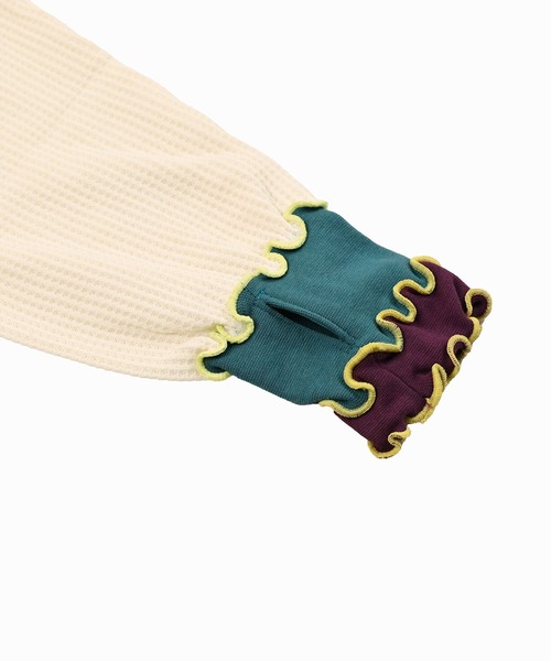 HOGAN RANCH WEAR（ホーガンランチウエア）の「ワッフルメローリブカットソー/おとな（Tシャツ/カットソー・レディース・オレンジ/ブラック/オフホワイト・160cm）」の4枚目の写真