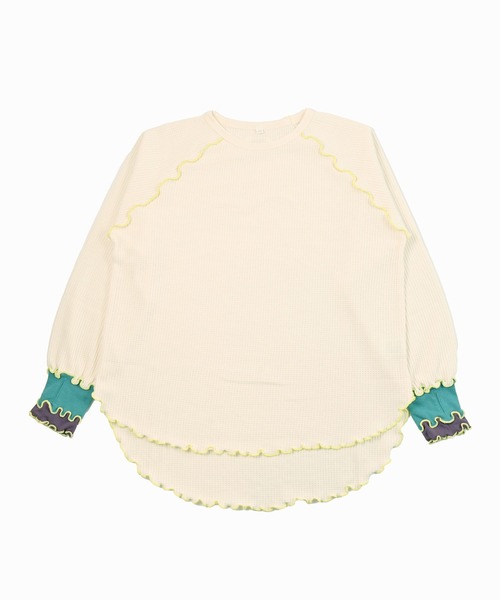 HOGAN RANCH WEAR（ホーガンランチウエア）の「ワッフルメローリブカットソー/おとな（Tシャツ/カットソー・レディース・オレンジ/ブラック/オフホワイト・160cm）」の5枚目の写真