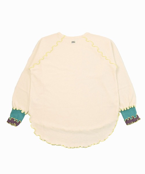 HOGAN RANCH WEAR（ホーガンランチウエア）の「ワッフルメローリブカットソー/おとな（Tシャツ/カットソー・レディース・オレンジ/ブラック/オフホワイト・160cm）」の6枚目の写真