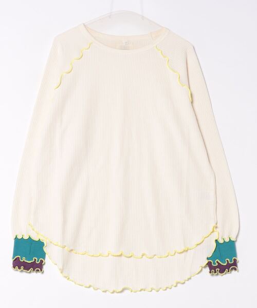 HOGAN RANCH WEAR（ホーガンランチウエア）の「ワッフルメローリブカットソー/おとな（Tシャツ/カットソー・レディース・オレンジ/ブラック/オフホワイト・160cm）」の8枚目の写真