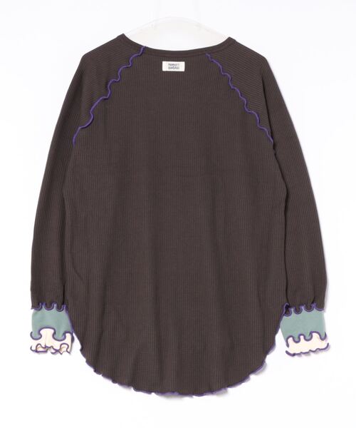 HOGAN RANCH WEAR（ホーガンランチウエア）の「ワッフルメローリブカットソー/おとな（Tシャツ/カットソー・レディース・オレンジ/ブラック/オフホワイト・160cm）」の10枚目の写真