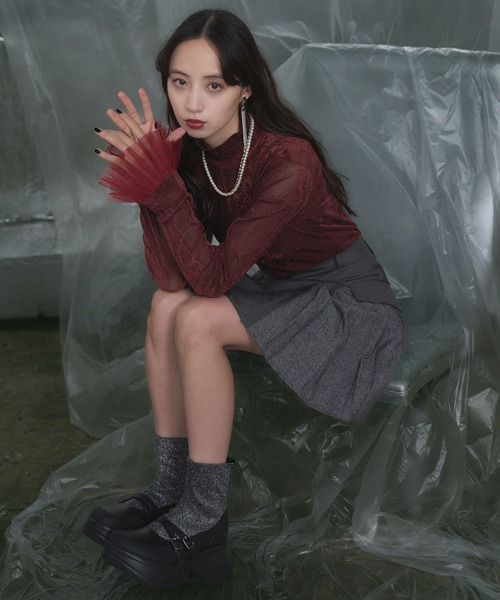 ソデチュールシアーベロアトップス(HARE)（Tシャツ/カットソー）｜HARE（ハレ）