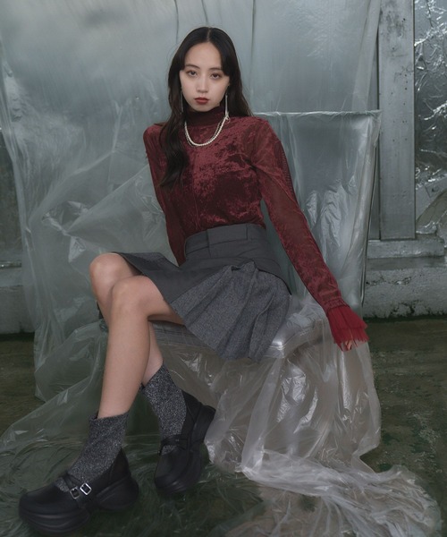 ソデチュールシアーベロアトップス(HARE)（Tシャツ/カットソー）｜HARE（ハレ）