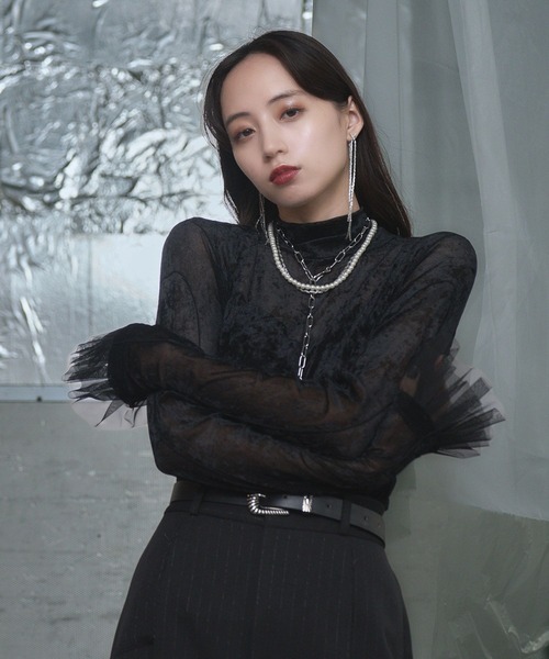 ソデチュールシアーベロアトップス(HARE)（Tシャツ/カットソー）｜HARE（ハレ）