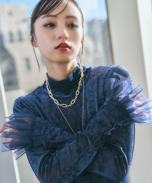 ソデチュールシアーベロアトップス(HARE)（Tシャツ/カットソー）｜HARE（ハレ）