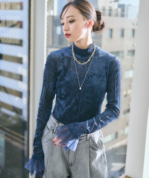 ソデチュールシアーベロアトップス(HARE)（Tシャツ/カットソー）｜HARE（ハレ）