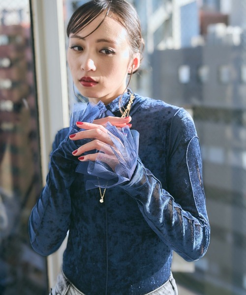 ソデチュールシアーベロアトップス(HARE)（Tシャツ/カットソー）｜HARE（ハレ）