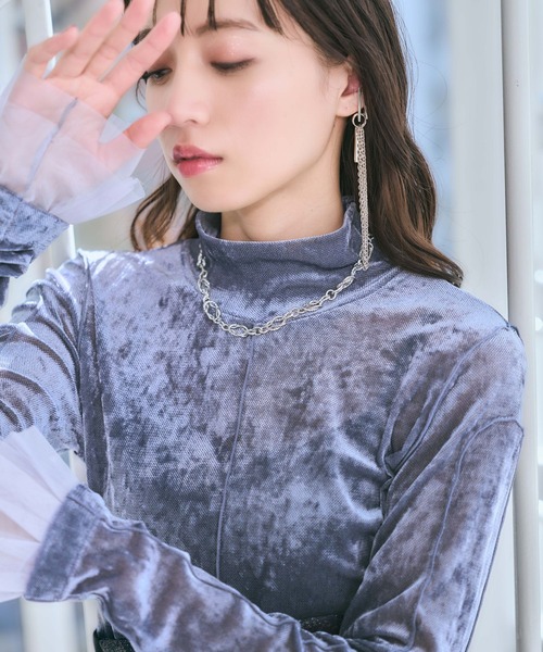 ソデチュールシアーベロアトップス(HARE)（Tシャツ/カットソー）｜HARE（ハレ）