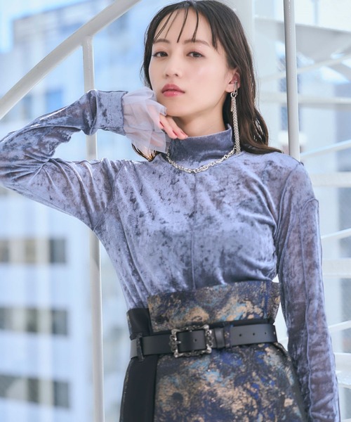 ソデチュールシアーベロアトップス(HARE)（Tシャツ/カットソー）｜HARE（ハレ）