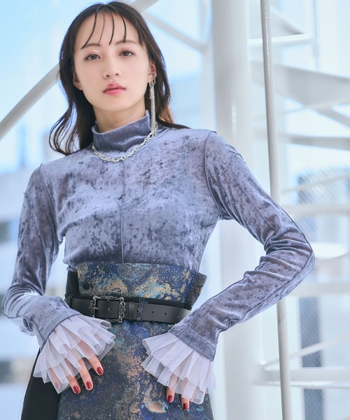 ソデチュールシアーベロアトップス(HARE)（Tシャツ/カットソー）｜HARE（ハレ）