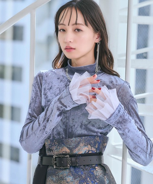 ソデチュールシアーベロアトップス(HARE)（Tシャツ/カットソー）｜HARE（ハレ）