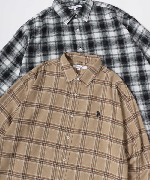 U.S. POLO ASSN.(ユーエスポロアッスン)の「U.S. POLO ASSN./ユーエスポロアッスン オーバーサイズ 無地 ストライプ チェック ロゴ ワンポイント刺繍 レギュラーカラーシャツ/レディース メンズ(シャツ/ブラウス・メンズ・ブルー系その他3/ブルー系その他2/ライトブルー/ブラック/ベージュ系その他/ホワイト系その他/ホワイト/ブラック系その他/ブルー系その他/インディゴブルー・M/LL/L)」の5枚目の写真