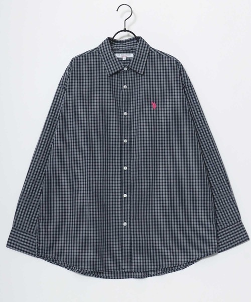 U.S. POLO ASSN.(ユーエスポロアッスン)の「U.S. POLO ASSN./ユーエスポロアッスン オーバーサイズ 無地 ストライプ チェック ロゴ ワンポイント刺繍 レギュラーカラーシャツ/レディース メンズ(シャツ/ブラウス・メンズ・ブルー系その他3/ブルー系その他2/ライトブルー/ブラック/ベージュ系その他/ホワイト系その他/ホワイト/ブラック系その他/ブルー系その他/インディゴブルー・M/LL/L)」の19枚目の写真