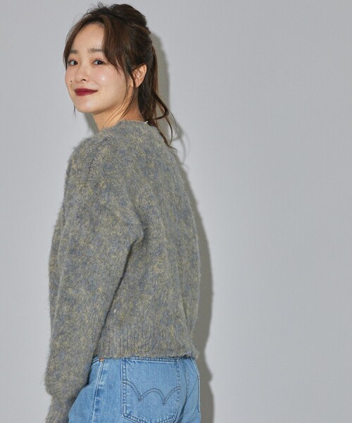 PUBLUX（パブリュクス）の「PUBLUX/パブリュクス モヘア タッチ クルーネックカーディガン　限定展開（カーディガン/ボレロ・レディース・ピンク/ブラウン/ナチュラル/イエロー・ﾌﾘ-）」の22枚目の写真