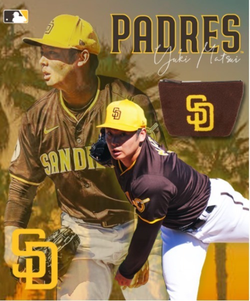 セール】サンディエゴ・パドレス 松井裕樹選手 さがら刺繍ポーチ