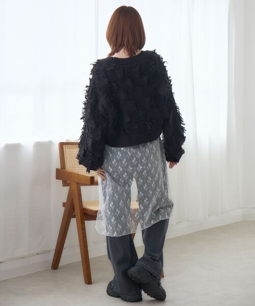 RETRO GIRL（レトロガール）の「【セットアップ対応】フリンジカーデ（カーディガン/ボレロ・レディース・ブラウン/ブラック/ナチュラル・FREE）」の15枚目の写真