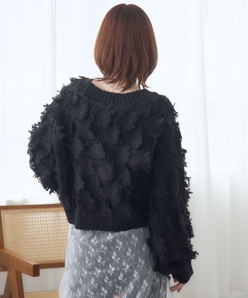 RETRO GIRL（レトロガール）の「【セットアップ対応】フリンジカーデ（カーディガン/ボレロ・レディース・ブラウン/ブラック/ナチュラル・FREE）」の18枚目の写真