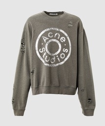 ACNE STUDIOS アクネ ロゴスウェット グリーン ACNE STUDIOS(アクネストゥディオズ) スタンプロゴスウェット