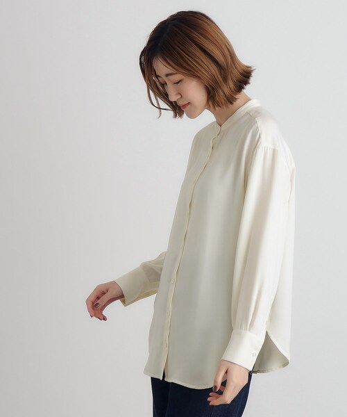 美品✨Theory タイカフ ブラウス とろみシャツ アイボリー サイズS 美品✨Theory タイカフ ブラウス とろみシャツ アイボリー サイズS