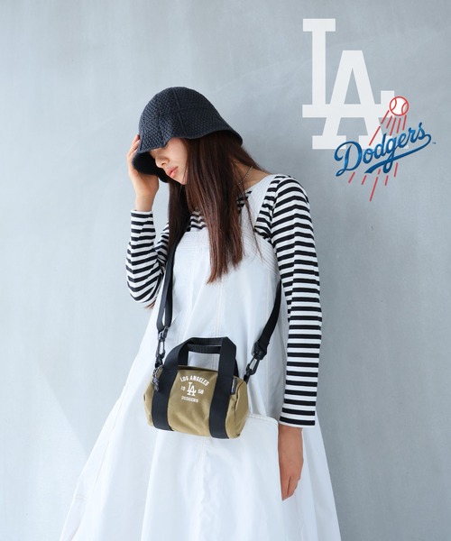 MLB（メジャーリーグベースボール）の「MLB ロールバッグ(S)  CORDURA（ボストンバッグ・レディース・ブラック系その他/ブラック/ベージュ系その他/ベージュ・FREE）」の4枚目の写真