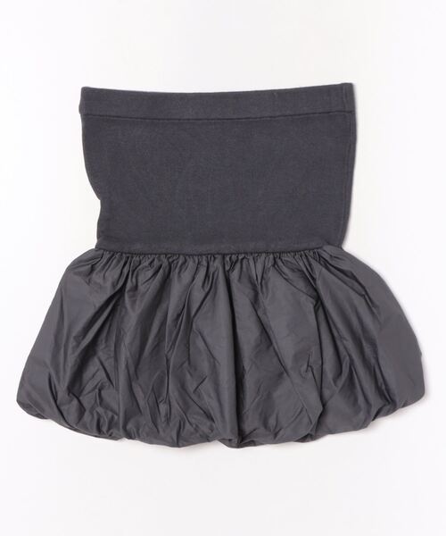 STYLEBLOCK（スタイルブロック）の「ニット×布帛バルーンベアトップ（ニット/セーター・レディース・チャコールグレー/アイボリー/ブラック・M）」の8枚目の写真