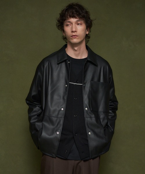 COLUMN（コラム）の「COLUMN / フェイクレザーシャツ（シャツ/ブラウス
