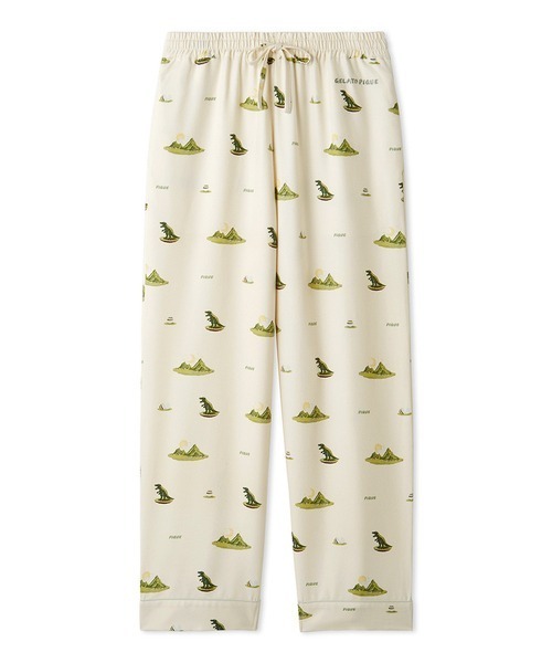 【セール】【HOMME】ダイナソー柄ロングパンツ（ルームウェア/パジャマ）｜gelato pique（ジェラートピケ）
