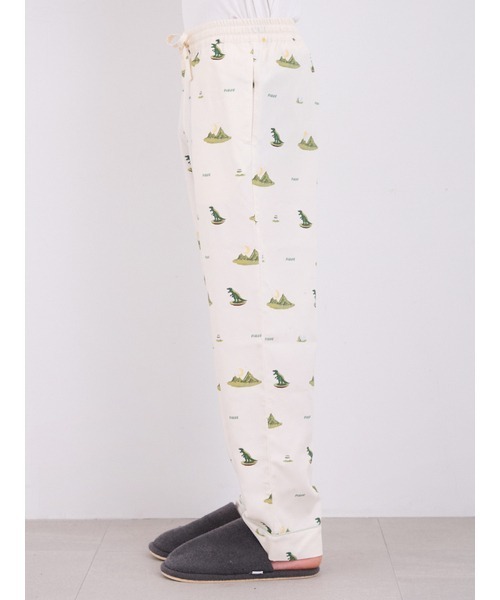 【セール】【HOMME】ダイナソー柄ロングパンツ（ルームウェア/パジャマ）｜gelato pique（ジェラートピケ）