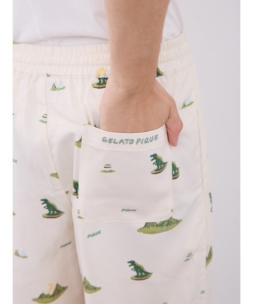 ジェラートピケ ダイナソー柄ロングTシャツ&ロングパンツ gelato pique（ジェラートピケ）の「【HOMME】ダイナソー柄