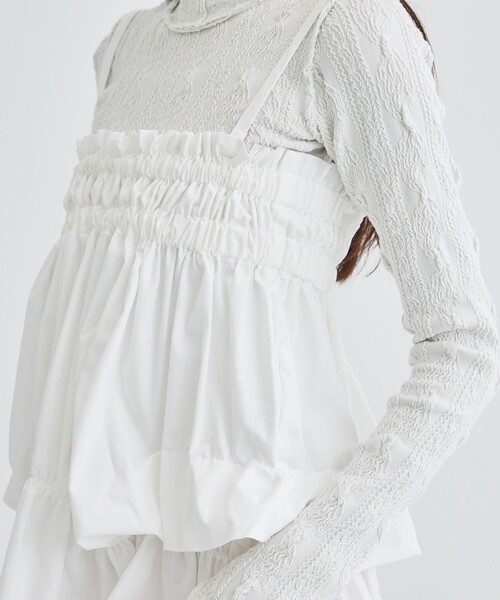 HOUGA（ホウガ）の「【HOUGA/ホウガ】garden dress/レースワンピース/スカート（ドレス・レディース・ホワイト・FREE）」の2枚目の写真