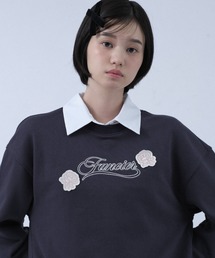 ROSE EMBROIDERY CREWNECK SWEAT/ローズエンブロイダリークルーネックスウェット