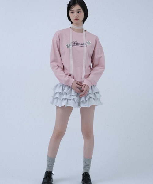 FCMM(エフシーエムエム)の「ROSE EMBROIDERY CREWNECK SWEAT/ローズエンブロイダリークルーネックスウェット(スウェット・レディース・ネイビー/ピンク/ホワイト・SMALL/MEDIUM)」の16枚目の写真