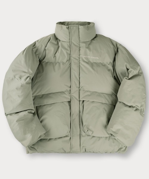 【セール】【mihns closet/ミンズクローゼット】ワンポイントロゴ ビッグポケット ボリューム ファイバー ダウンジャケット（ダウンジャケット/コート）｜mihns closet（ミンズクローゼット）