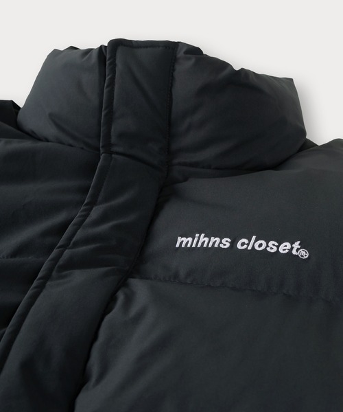 mihns closet(ミンズクローゼット)の「【0】【mihns closet/ミンズクローゼット】ワンポイントロゴ ビッグポケット ボリューム ファイバー ダウンジャケット(ダウンジャケット/コート・レディース・ブラック/セージグリーン/オフホワイト/ネイビー・M/L/XL)」の6枚目の写真