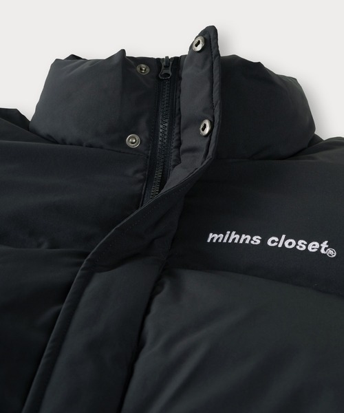 mihns closet(ミンズクローゼット)の「【0】【mihns closet/ミンズクローゼット】ワンポイントロゴ ビッグポケット ボリューム ファイバー ダウンジャケット(ダウンジャケット/コート・レディース・ブラック/セージグリーン/オフホワイト/ネイビー・M/L/XL)」の7枚目の写真