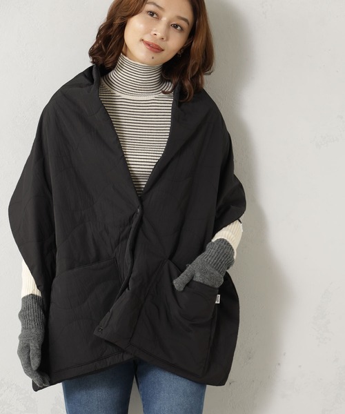 FOUND GOOD（ファウンドグッド）の「キルティングストール（ネックウォーマー/スヌード・レディース・ベージュ/ブラック・FREE）」の4枚目の写真