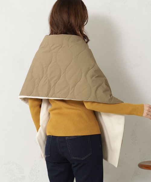 FOUND GOOD（ファウンドグッド）の「キルティングストール（ネックウォーマー/スヌード・レディース・ベージュ/ブラック・FREE）」の6枚目の写真