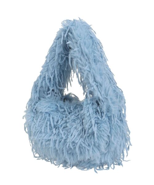 LAGUNAMOON（ラグナムーン）の「フェザーフェイクファーBAG（ハンドバッグ・レディース・アイボリー/ブルー・FREE）」の6枚目の写真