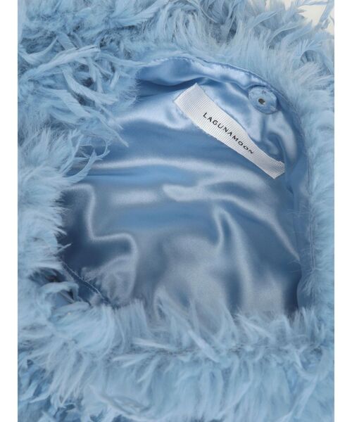 LAGUNAMOON（ラグナムーン）の「フェザーフェイクファーBAG（ハンドバッグ・レディース・アイボリー/ブルー・FREE）」の8枚目の写真