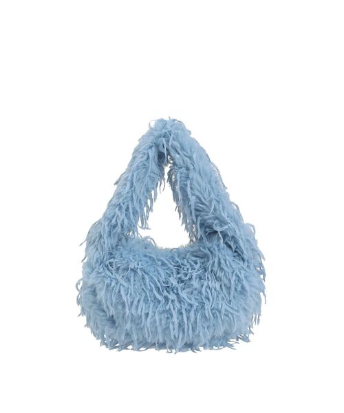 LAGUNAMOON（ラグナムーン）の「フェザーフェイクファーBAG（ハンドバッグ・レディース・アイボリー/ブルー・FREE）」の11枚目の写真