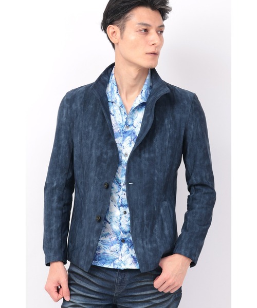 TORNADO MART（トルネードマート）の「TORNADO MART∴ハイテンションムラデニムプリントジャケット（その他アウター・メンズ・ブラック/グレー系その他/ネイビー・M/L/XXL/LL）」の3枚目の写真