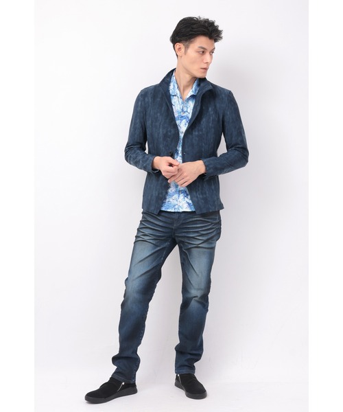 TORNADO MART（トルネードマート）の「TORNADO MART∴ハイテンションムラデニムプリントジャケット（その他アウター・メンズ・ブラック/グレー系その他/ネイビー・M/L/XXL/LL）」の17枚目の写真