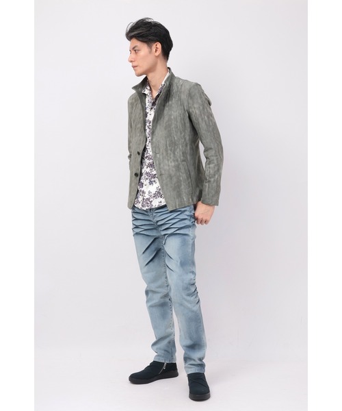 TORNADO MART（トルネードマート）の「TORNADO MART∴ハイテンションムラデニムプリントジャケット（その他アウター・メンズ・ブラック/グレー系その他/ネイビー・M/L/XXL/LL）」の16枚目の写真